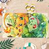 P-Pokemon Starters Anime Beach Towel, Pikachu Charmander Bulbasaur Print Quick Dry Breathable Large Size Gift for Fans Swimming