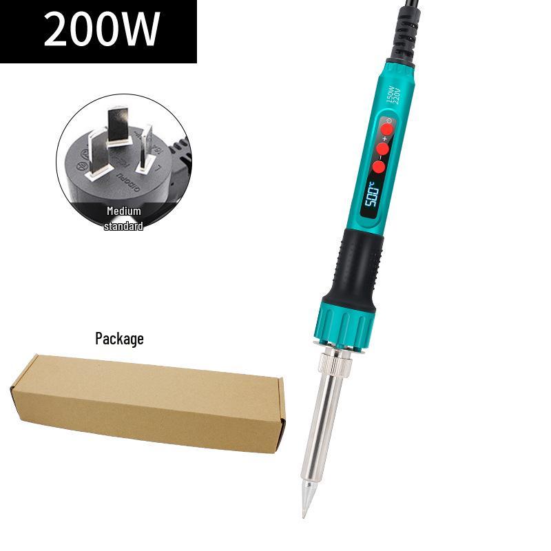 High-Power 200W Digital Soldering Iron with Temperature Control, US/EU Spec, 150W for Home Use