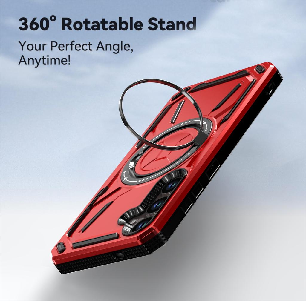 For Samsung Galaxy S24+ Case Kickstand Hybrid Magnetic Phone Cover