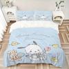 3pcs Happy Birthday Pochacco Bedding Set, Including 1 Quilt Cover and 2 Pillow Shams, Without Filling, Soft and Comfortable Home Bedroom Fab
