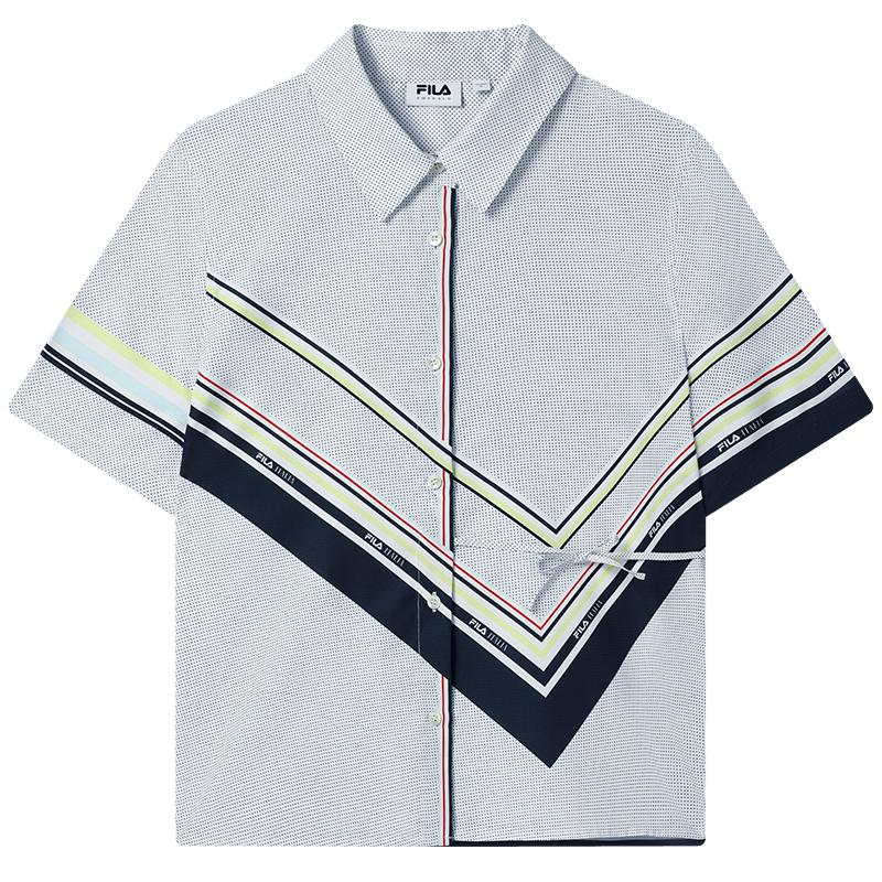 FILA Emerald Women s All-Over Print Short Sleeve Shirt M