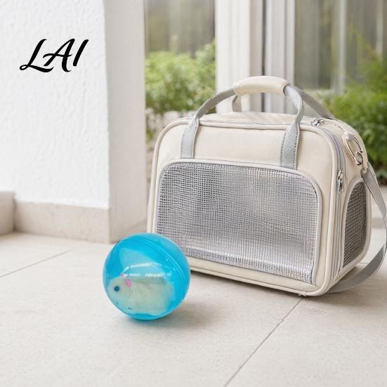 Moving Ball Toy Self-Rolling Interactive Cat Toy Automatic Rolling with Plush Hamster Battery Operated Pet Rabbit Inside Electric Simulation Animal