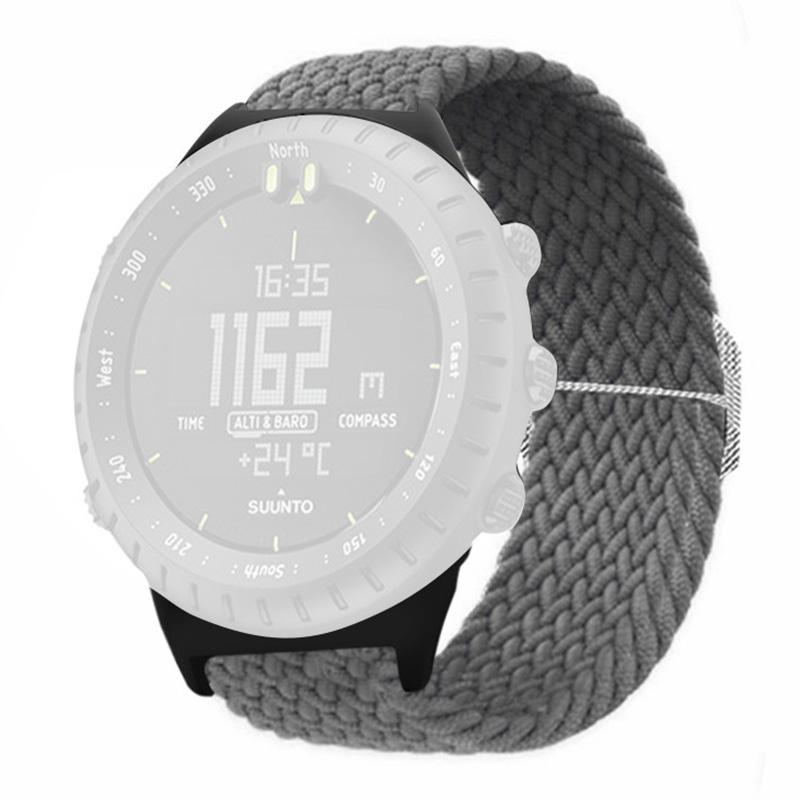 For Suunto Core Watch Band Stretchy 22mm Soft Nylon Elastic Braided Strap