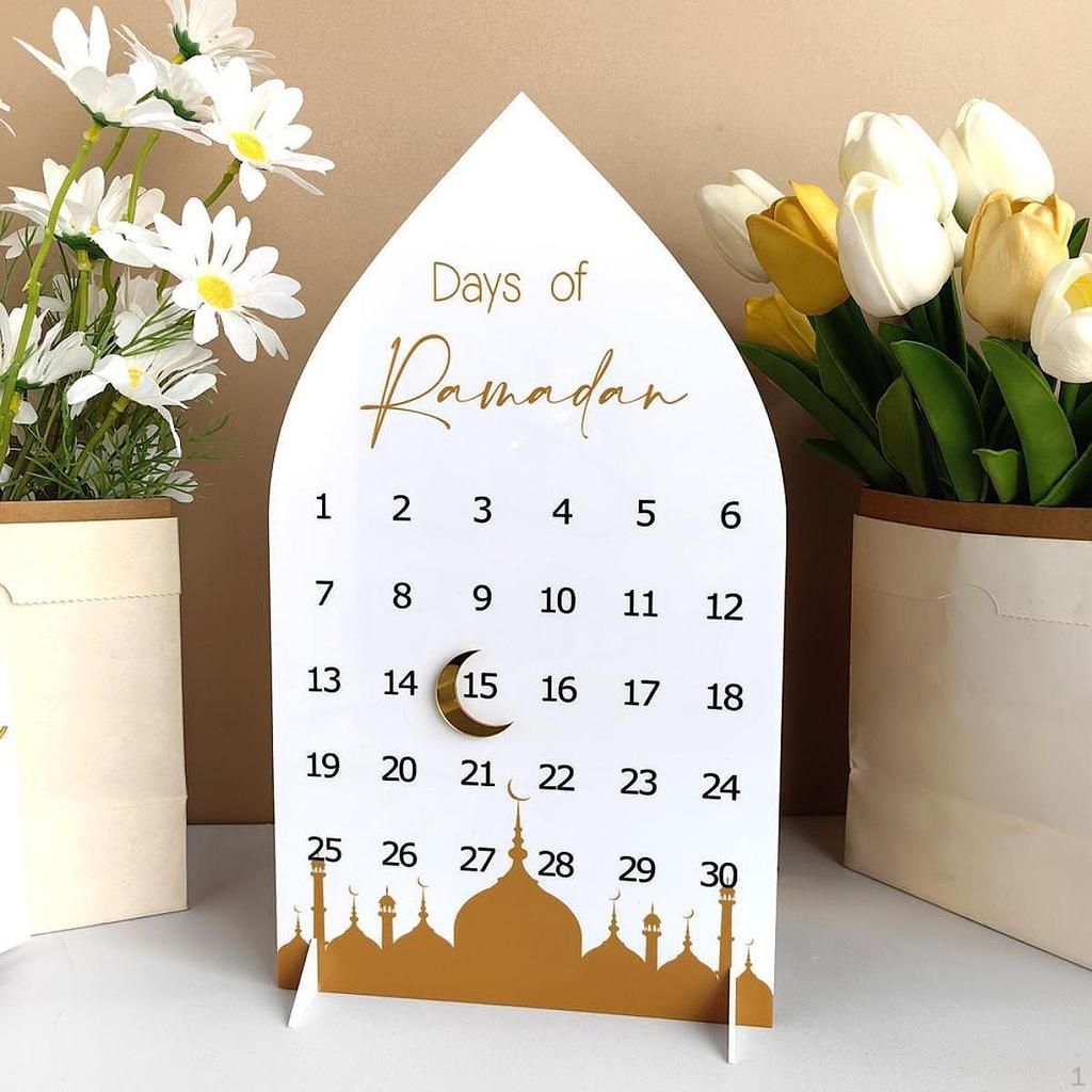 Desktop Ramadan Kalender Eid Mubarak 30 Tage Traditionelle DIY Handwerk Hause Dekoration für