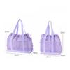 Mesh Drawstring Tote Bag Quick Dry Durable Large Capacity Multipurpose Handbag for Gym Swimming Beach Outdoor Hiking Use