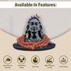 4,5 Zoll Adiyogi Statue mit Rudraksh Mala/Harz Auto Armaturenbrett Idole/Lord Shiva für Pooja/Shivratri Geschenk/Dekor/Shiv Murti/Mahadev Statuen/