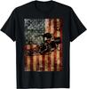 Farm Tractors Distressed USA Flag Combine Tractor Farming. Gift Unisex T-Shirt
