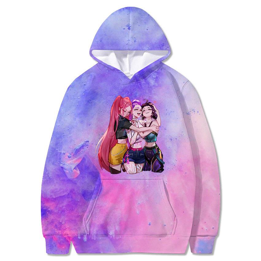 New KPop Peripheral Hooded Sweatshirt Personalized Versatile Pullover Loose Casual Fashionable Women's Hoodies