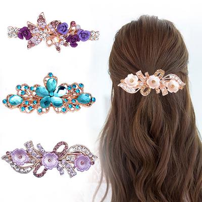 Frauen Schmuck Schmetterling Strass Kristall Haarspange Haarspange Haarnadel Kopfbedeckung Haarschmuck
