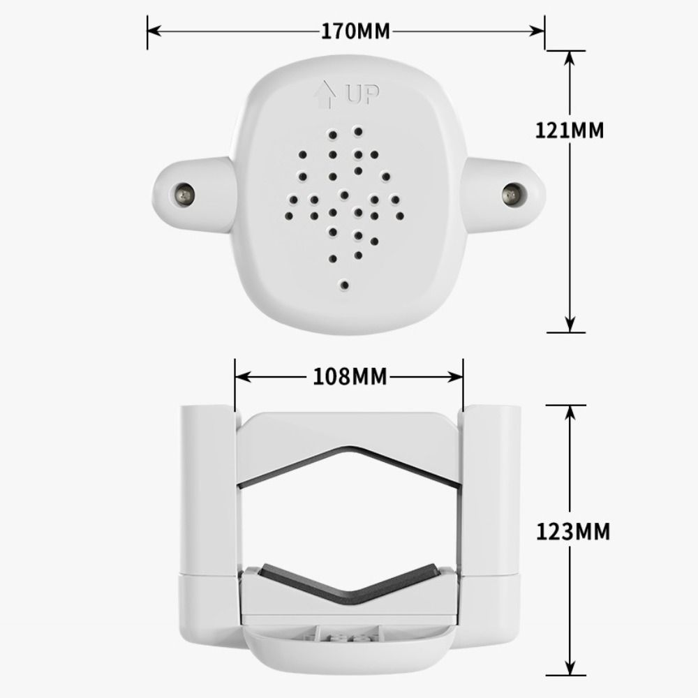 Kit de Montagem de Corrimão de Escada de 2 Peças em ABS Base de Montagem de Corrimão de Porta Compatível com Pilares Redondos/Quadrados de 2-3,5 polegadas