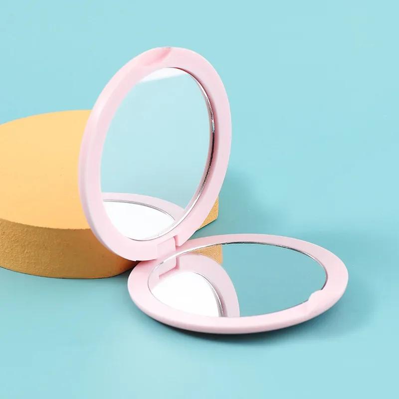 1pc Portable Round Pocket Folding Makeup Mirrors for Girls Women Mini Pocket Vanity Mirror Styling Aceesories Wholesale 4 Colors