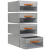 1pc Foldable Storage Drawer Stackable Wardrobe Organizer Bedding Storage Box with Handle Clothing