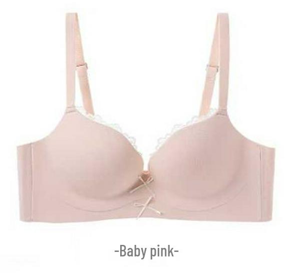 Red Series Seamless Push-Up Bra Set for Women - Side Support, No Underwire, Sexy Thin Hollow Out Design