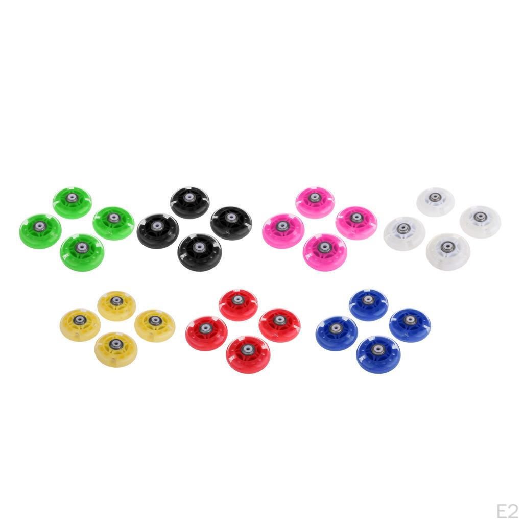 4Pcs Indoor and Outdoor Inline Roller Skate Wheels, Lightweight Durable, Fashionable Pattern