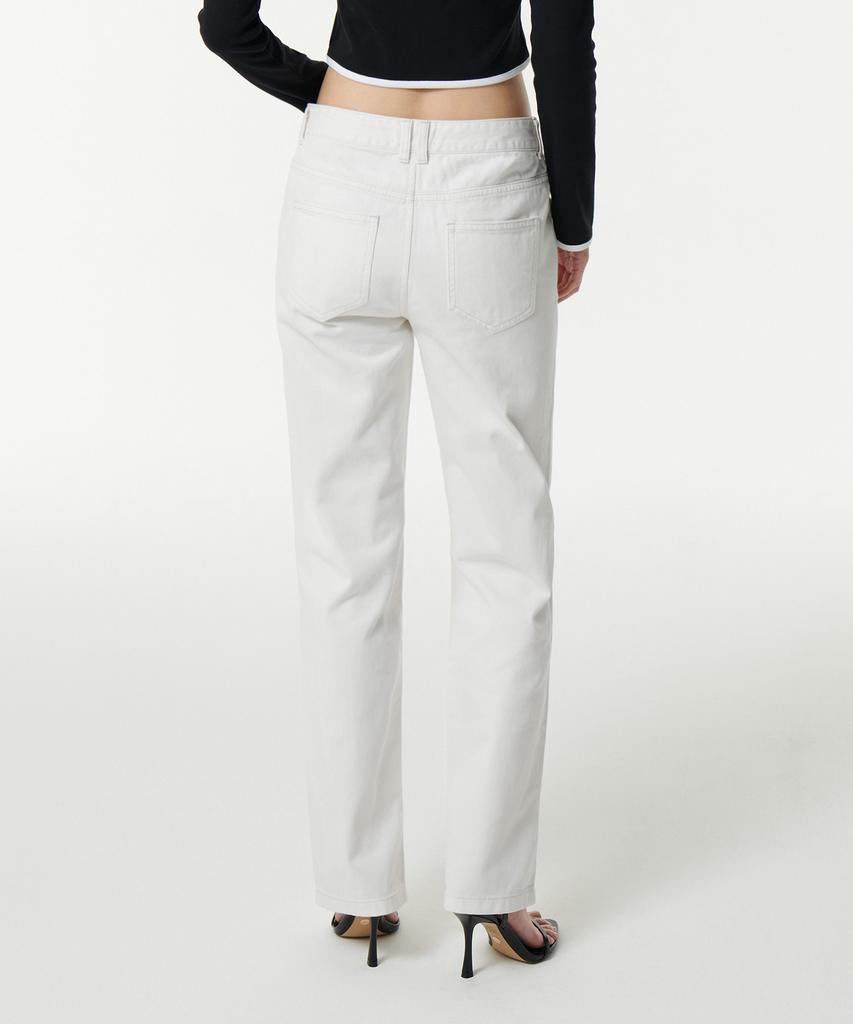 Musinsa Standard Woman Women'S Linear Straight Denim Pants [Cream]
