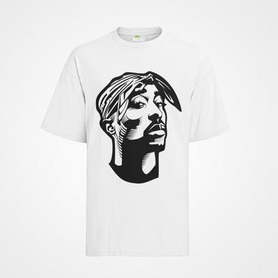 T-Shirt Uomo 2pac Hip Hop Panno Tupac Shakur Nero Body Biggi Musica Rapper