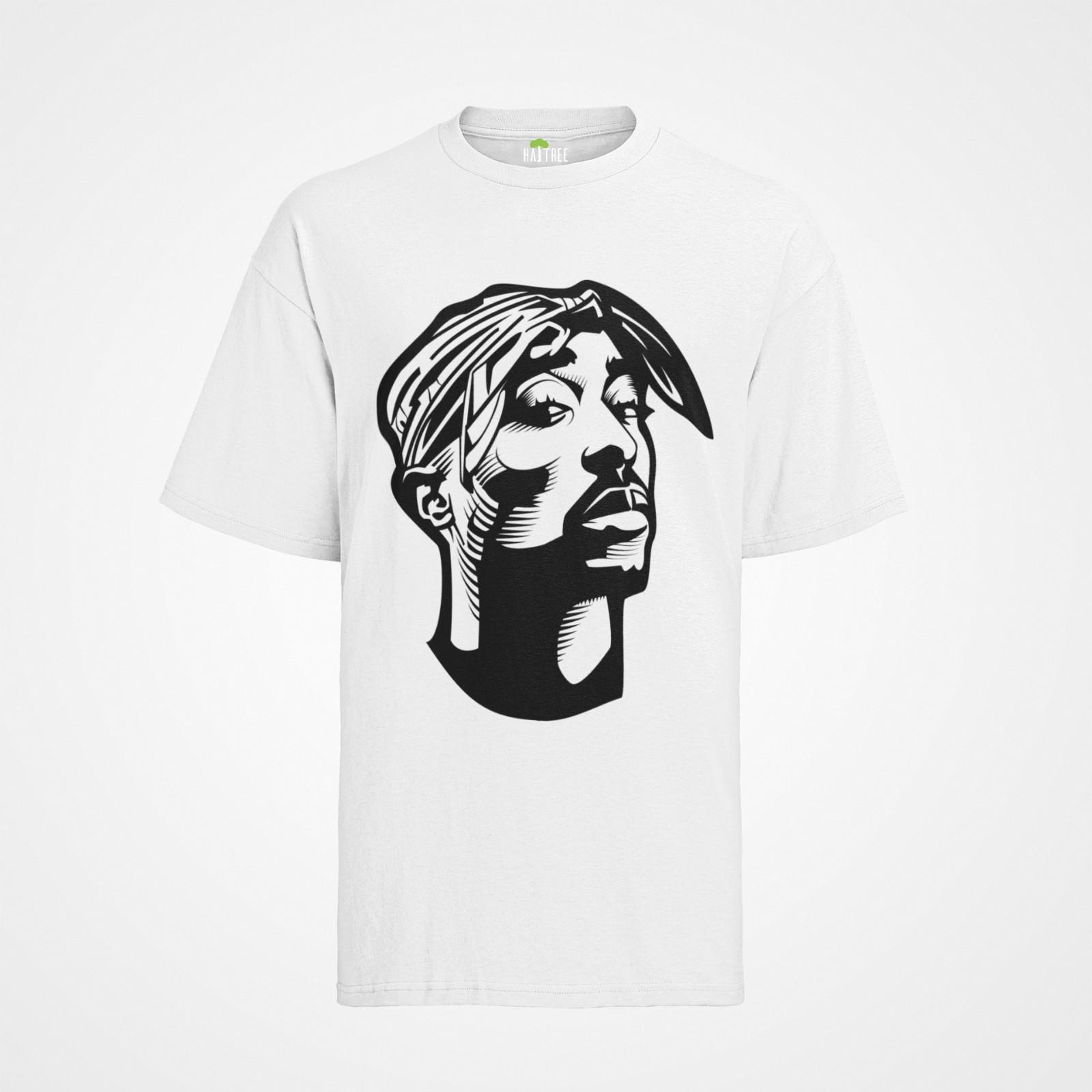 Мужская футболка 2pac Хип-хоп одежда Тупак Шакур Черный корпус Biggi Музыка Рэпер S