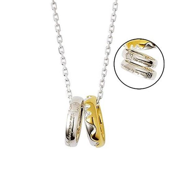 Kiss Disney Collection Winnie Pooh/Honey Message Silver Necklace Women 40cm Wrapping Bag Box DI-SN704-40