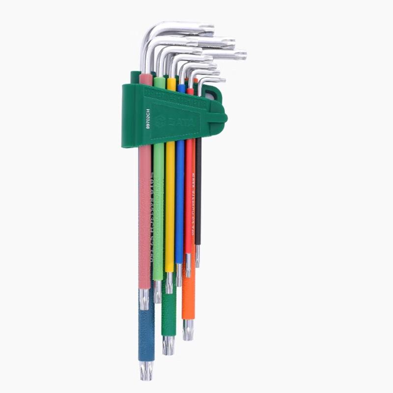 SATA 09702CH Rainbow Series 9-Piece Extra-Long Torx Wrench Set 9-Piece Set