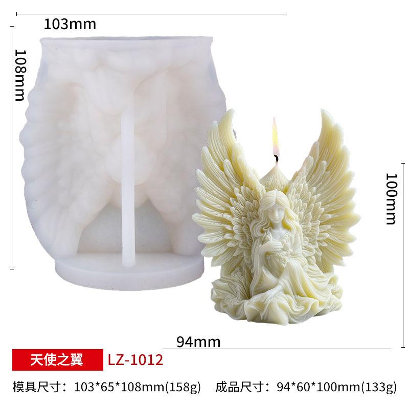 DIY Angel Wings Scented Candle Silicone Mold Handmade Decorative Ornament