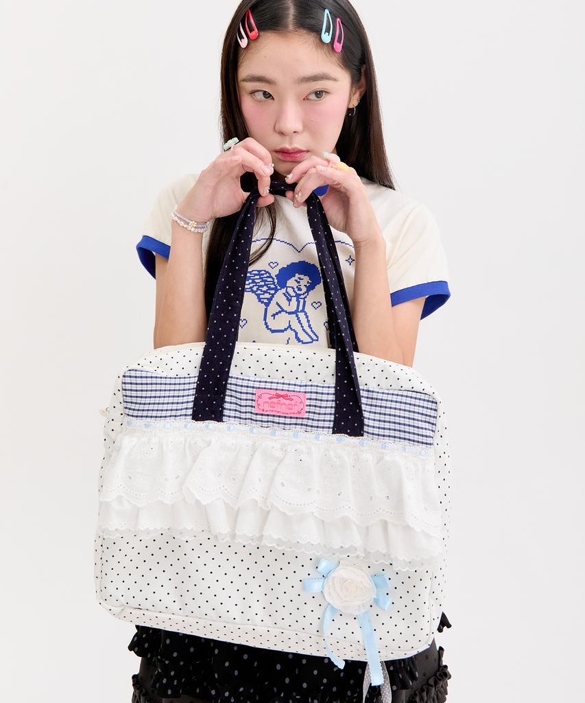 Nefnef Dot Lace Shoulder Bag