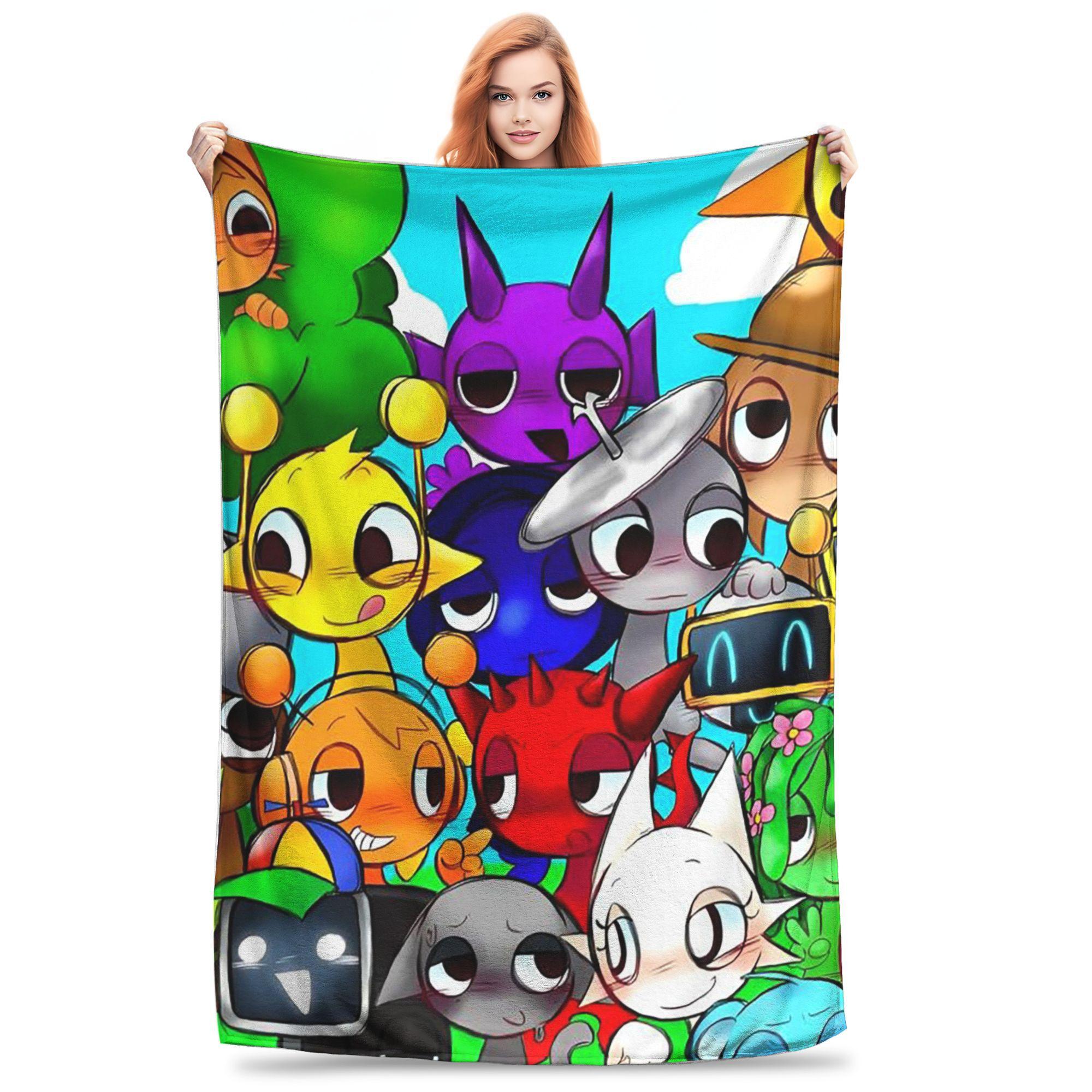 

Sprunki Incredibox Game Blankets Warm Fleece Sofa Throw Blanket for Couch Bedding Outdoor Throws Bedspread Quilt 80x120cm