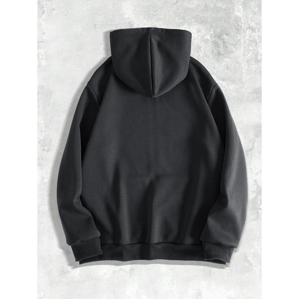 Street Trendy, Cool, Carved, Cross, Vine Totem, Printed Zipper, Hooded Cardigan, Hoodie, Millennium Wasteland Style