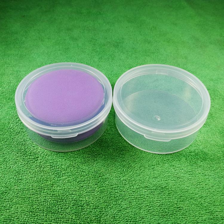 

Прозрачный круглый ящик для хранения рассыпчатой пудры на воздушной подушке