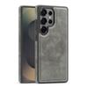 KEYSION Retro PU Leather Case for MagSafe for Samsung Galaxy S22 S23 S24 Ultra 5G S23+ S24 FE Magnetic Shockproof Phone Cover