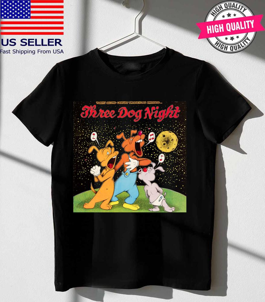 1971 Concert Poster Three Dog Night Shirt Black Unisex S-5XL 1G0342 Unisex T-Shirt S