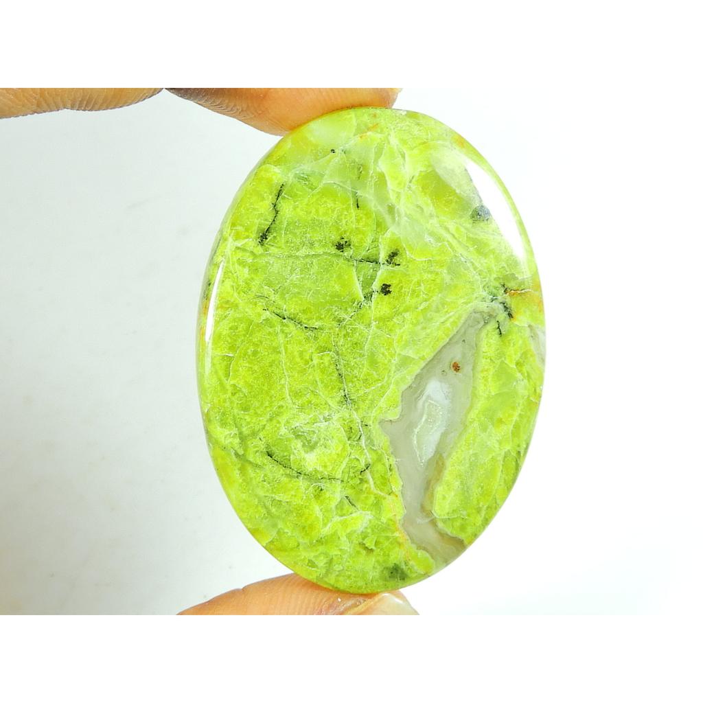 30X42X05 MM Natural Green Opal Oval Shape Cabochon Loose Gemstone 55Cts. SK-4732