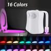 Toilet Seat Smart Motion Sensor Night Light 16/8 Colors Waterproof Backlight for Bathroom Toilet Bowl LED Lamp Light WC