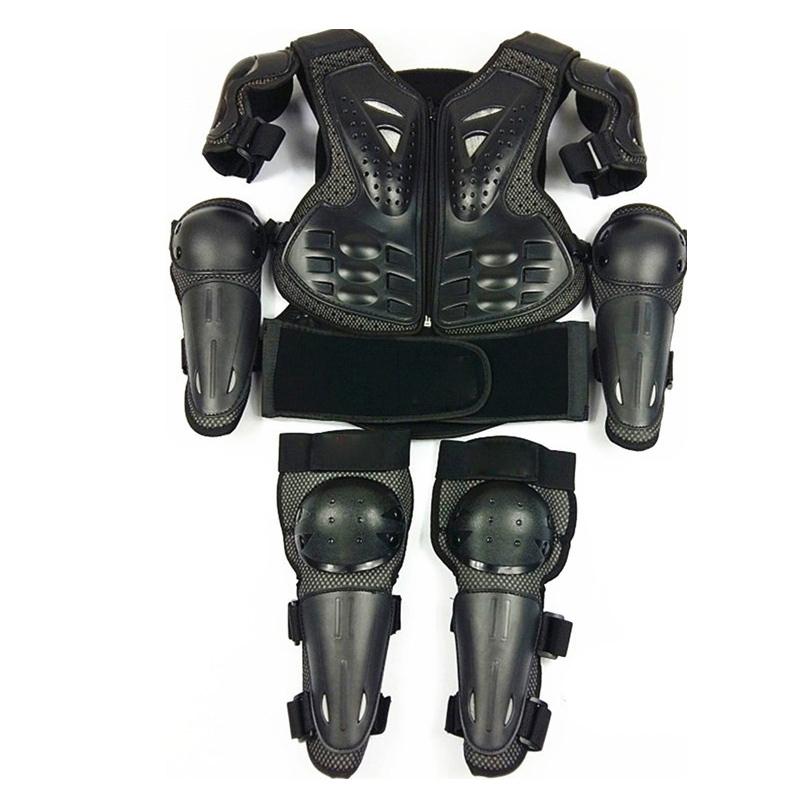 Youth Children Full Body Protector Vest Armor Kids Motocross Armor Jacket Chest Spine Protection Gear elbow shoulder Knee guard