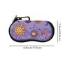 Celestial Galaxy Sunglasses Case, Soft Neoprene Glasses Bag With Carabiner, Portable Protective Eyeglass Pouch For Women Men