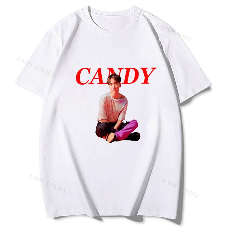 Korean Popular Clothes Playera Kpop Baekhyun Graphic T Shirts Unisex Tshirt Short Sleeve Women Unisexs Y2k Clothing
