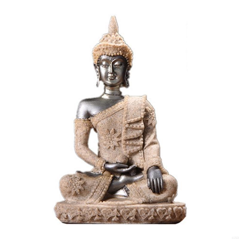 62KD Resin Buddhist Statue Figurine Buddhist Meditating Statue Sculpture for Indoor