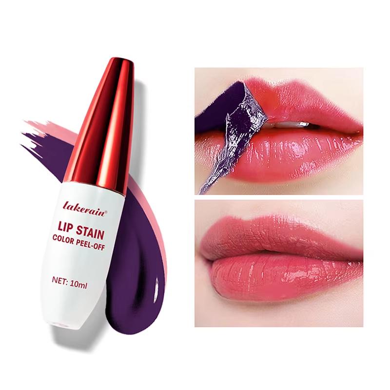 Mattes Peel-Off-Lippengloss in Rosa, Kontur-Tattoo, Lippenfarbe, wasserfest, übertragungsbeständig, zum Abreißen, natürliche Lippentönung