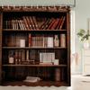 Tenda da Doccia Stampata a Forma di Libreria in Stile Retrò, Tenda da Bagno in Tessuto Poliestere, Tende per la Decorazione della Casa con Ganci