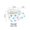 Tazza da Caffè in Ceramica con Piattino - Design Rosa Love Dipinto a Mano