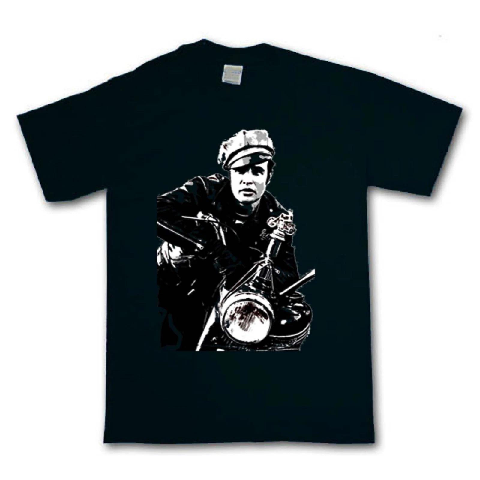 Marlon Brando T-Shirt Wild One Motorbike Biker S-XXXL 2XL