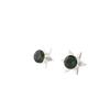 Green Tourmaline Gemstone 925 Sterling Silver Jewelry Handmade Boho Studs 0.44" EE-175-14