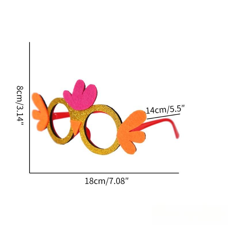 1Pc Easter Decoration Glasses for Children Chick Rabbit Egg Shape Glasses Frame for Easter Party Ornaments DIY Festival Supplies
