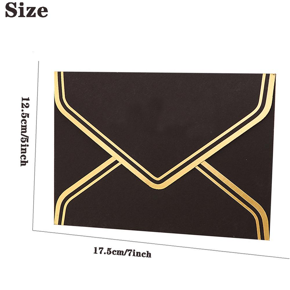 Wedding Party Invitation Craft Paper Envelopes Mailers Set Letter Supplies Gold Stamping Envelopes