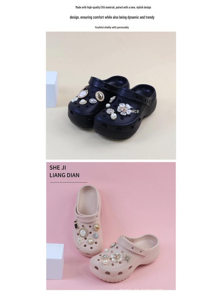 Children's Non-slip Thick Sole Summer Sandals – Versatile Closed-toe Half Slippers for Outdoor Wear