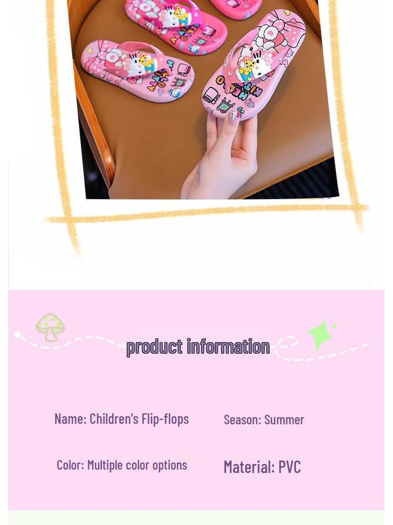 Entzückende rutschfeste Flip-Flops für Mädchen im Alter von 2-8 Jahren – Weiche Sommersandalen für Zuhause oder den Strand