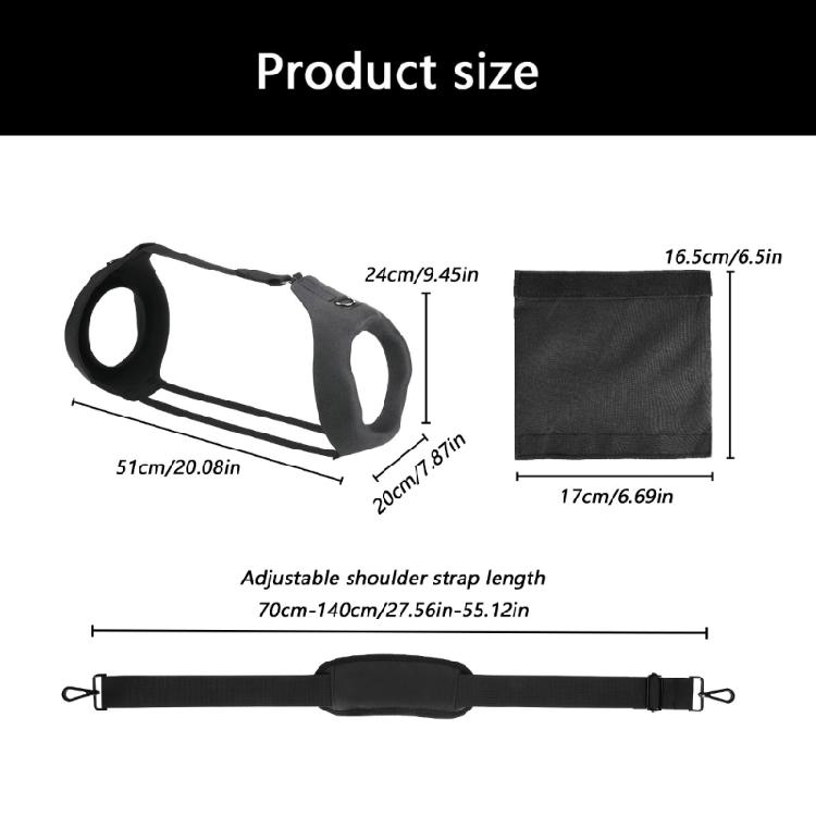 Ergonomic Protective Shell With Shoulder Strap for Boombox 4 Wireless Speaker Improved Grip Texture Weatherproof