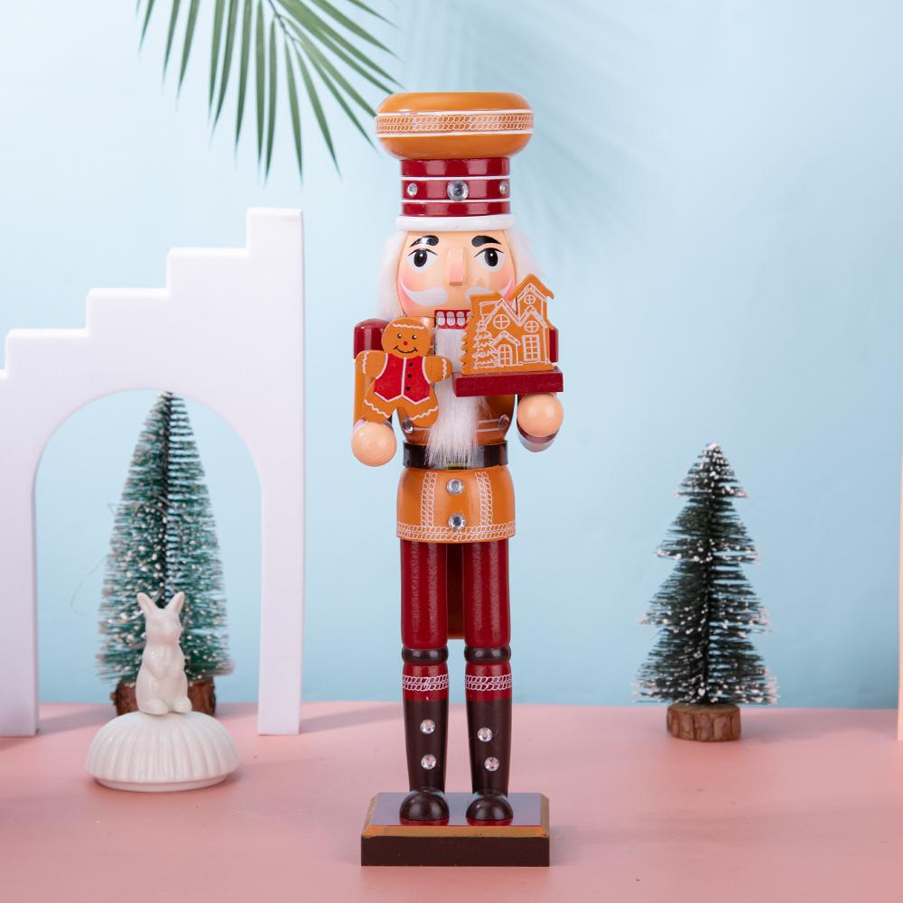 Christmas Gingerbread-Style Nutcracker Figurine