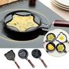 For Mini Egg Mold Pan 5 Nonstick Shapes Heart Star Flower Smile Shell Breakfast Cooking Tool Steel Kitchen Accessory