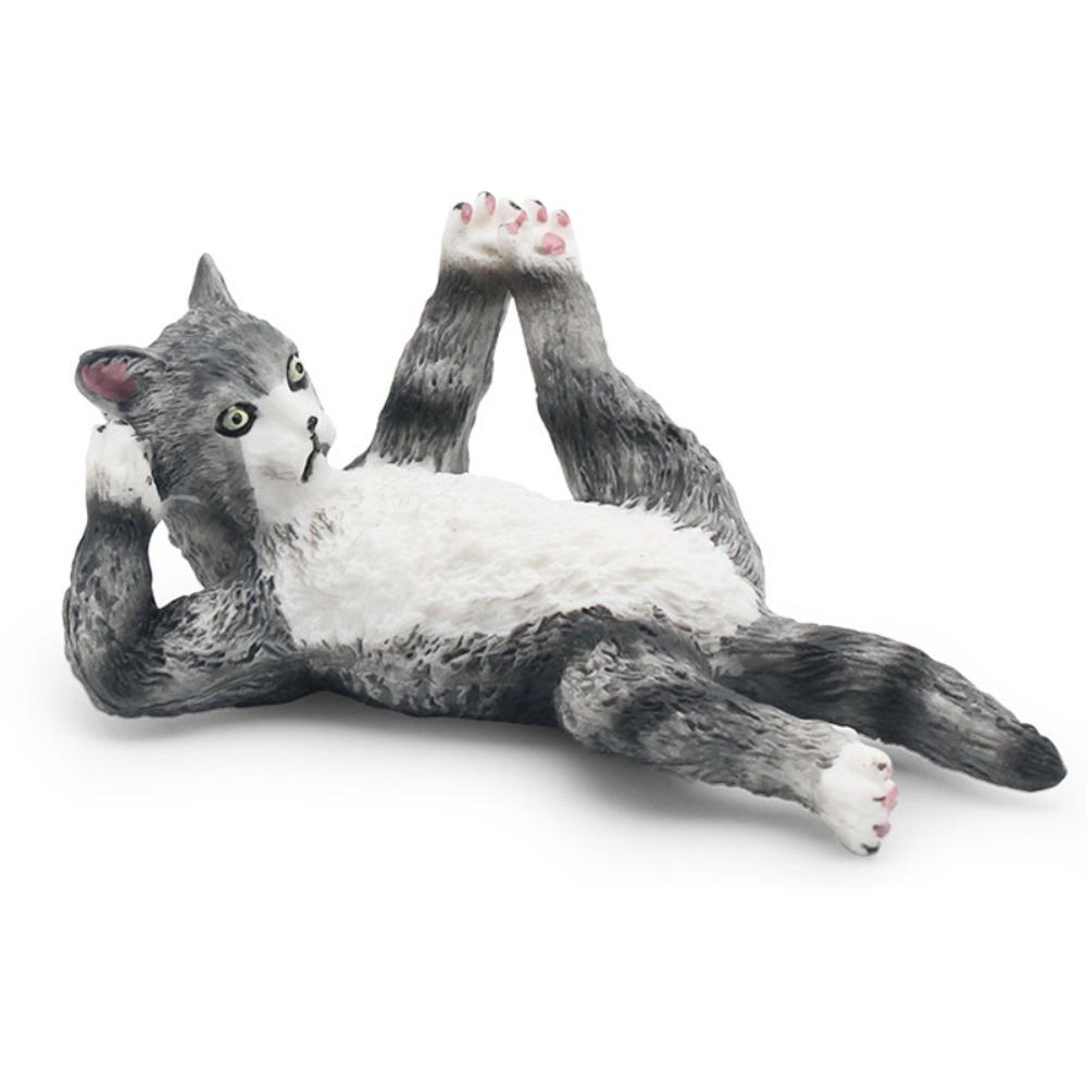 Lifelike Realistic Pet Figurines PVC Cat Action Figures Cute Simulation Pet Car Decoration