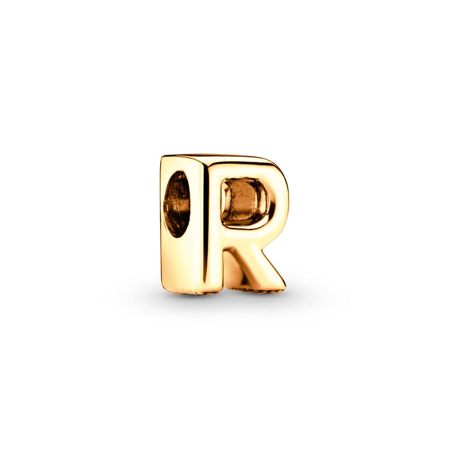 Sparking Gold Plated 26A-Z Letter Charm Beads Dangle Fit Genuine Copper Design Snake Arm Bracelet Necklace Bead For DIY Style Jewelry Women Gift